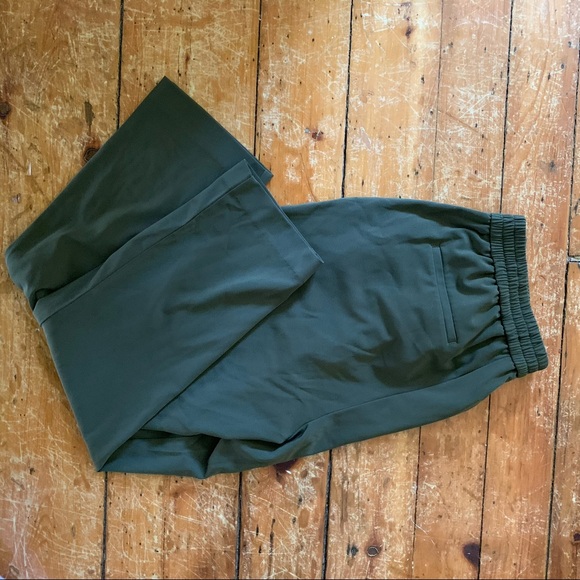 Green Hilary Radley elastic waistband pants size M - Picture 3 of 4
